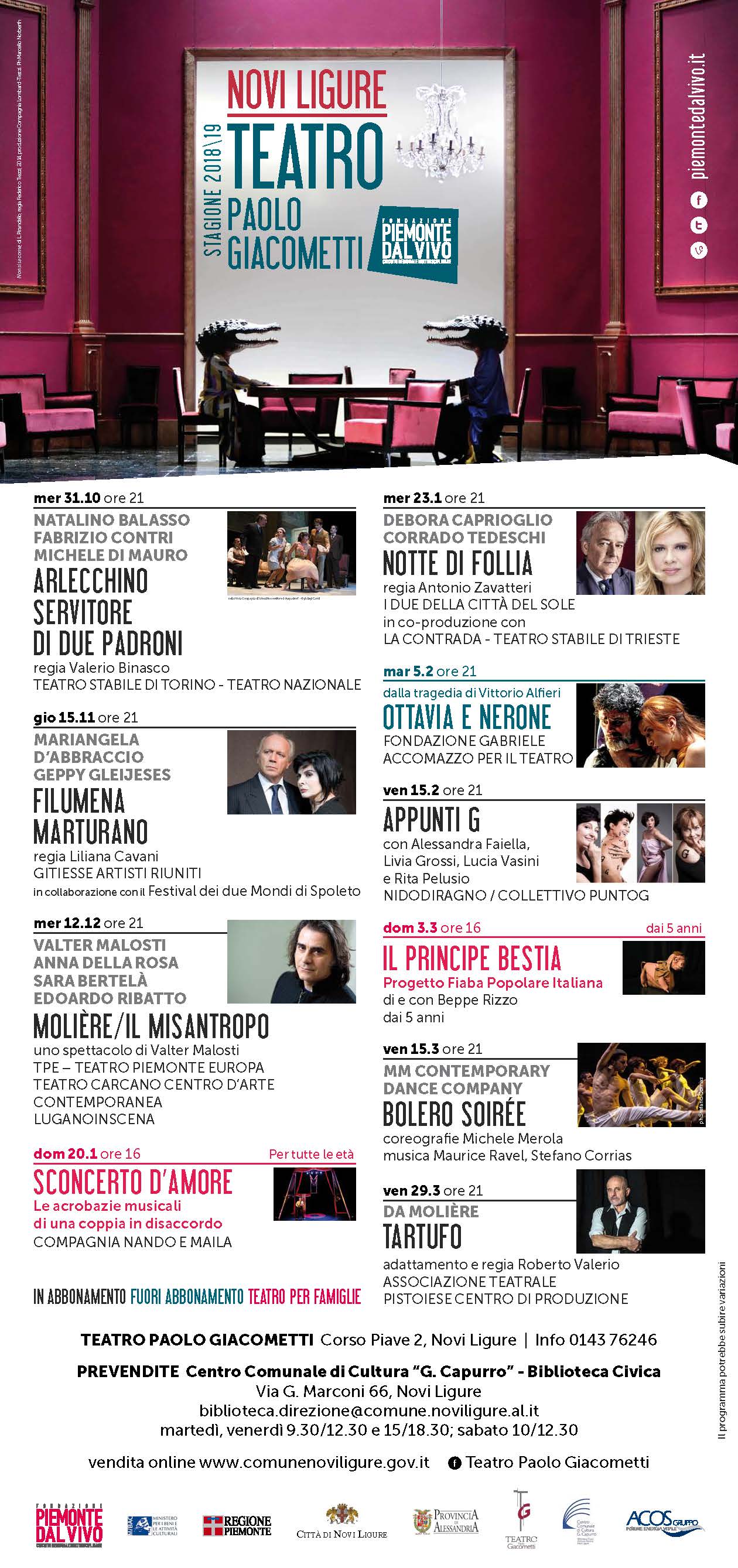 Stagione teatrale 2018/2019